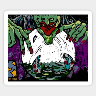Witch's Tales Block Print By JAB Sticker